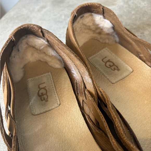 Ugg Tippie Slip On Cicily Chestnut Flat Suede Women’s Size 8 Tan Nubuck - Picture 8 of 11